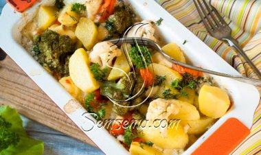 طاجن الخضار في الفرن للدايت