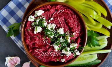 سلطة حمص بالبنجر لمرضى القلب