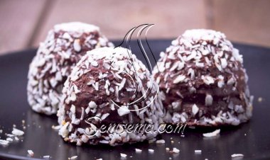 طريقة عمل ترافل الشيكولاتة بجوز الهند