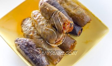 طريقة عمل الباذنجان المحشي بالأرز واللحم المفروم