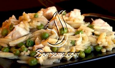 طريقة عمل طاجن لسان العصفور بالدجاج