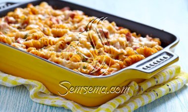 طريقة عمل طاجن المكرونة باللحم المفروم والجبن الشيدر