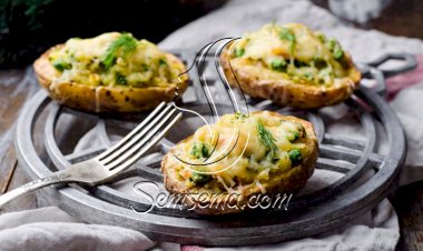 طريقة عمل قوارب البطاطس بالموزاريلا