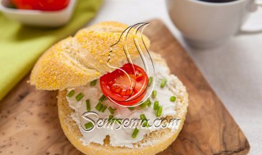 طريقة عمل بيجل ساندويتش بالجبنة الكريمي