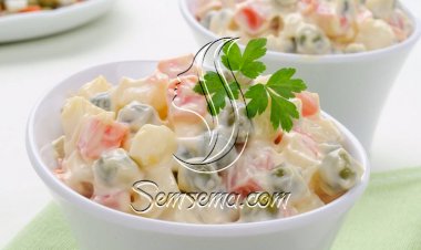 طريقة عمل سلطة البسلة والبطاطس بالمايونيز