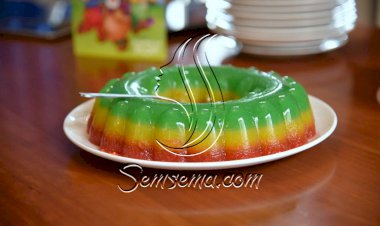 طريقة عمل تورتة الجيلي الملونة