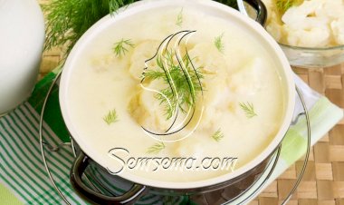 طريقة عمل شوربة القرنبيط بالكريمة