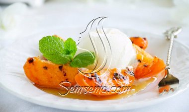 طريقة عمل الخوخ المشوي بالسكر البني