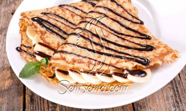 طريقة عمل كريب بالموز والنوتيلا
