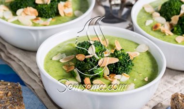 طريقة عمل شوربة البروكلي بالمكسرات