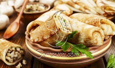 طريقة عمل كريب الدجاج والمشروم