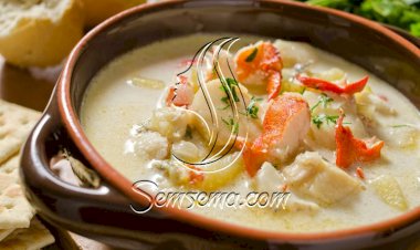 طريقة عمل شوربة السي فوود باللبن