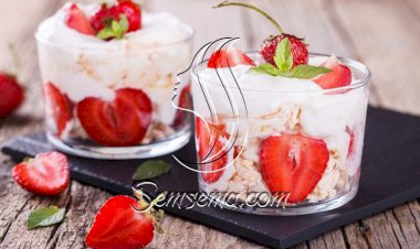 طريقة عمل شوفان بالزبادي والفراولة