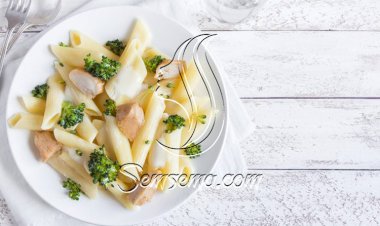 طريقة عمل مكرونة بالبروكلي والدجاج