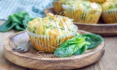 طريقة عمل مافن السبانخ والفيتا