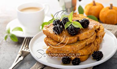 طريقة عمل توست القرع بالقرفة وجوزة الطيب