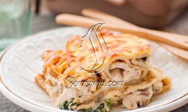 طريقة عمل كريب السبانخ بالجبن الموزاريلا والبشاميل