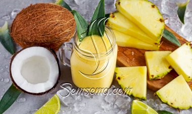 طريقة عمل سموثي الأناناس بجوز الهند