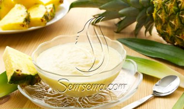 طريقة عمل بودينج الأناناس بجوز الهند