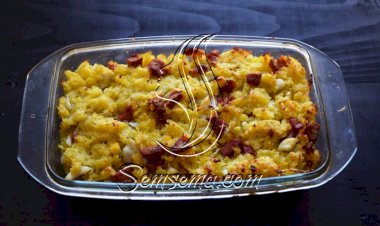 طريقة عمل صينية البطاطس بالخضروات واللوز