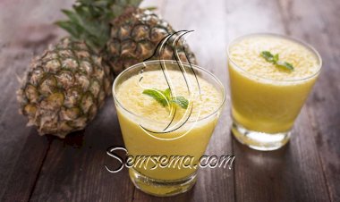 طريقة عمل سموثي الأناناس باللبن