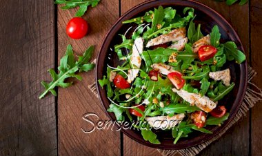 طريقة عمل سلطة الدجاج بالجرجير والطماطم