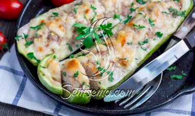 طريقة عمل قوارب الكوسة المحشية الحارة