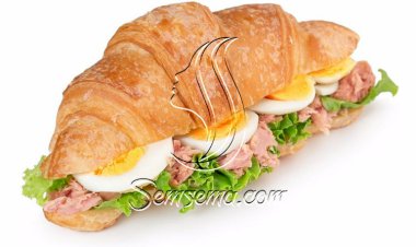 طريقة عمل كرواسون بالبيض والتونة