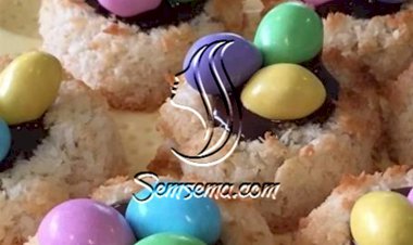 طريقة عمل ماكرون جوز الهند لشم النسيم