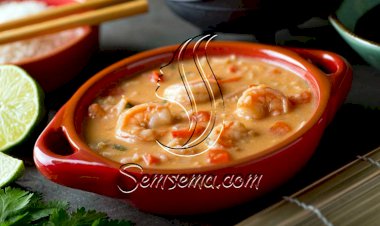 طريقة عمل ​​شوربة المشروم بالجمبري التايلاندية