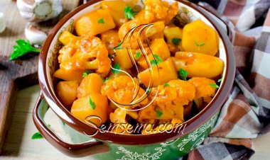 طريقة عمل بطاطس وقرنبيط بالكاري