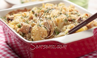 طريقة عمل طاجن التونة بالبسلة