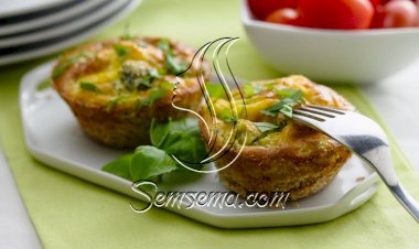 طريقة عمل كب كيك الخضروات بالجبنة