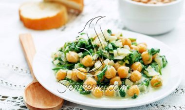 طريقة عمل السبانخ بالحمص والكاري