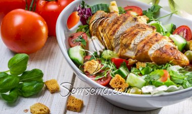 طريقة عمل سلطة الدجاج بالريحان