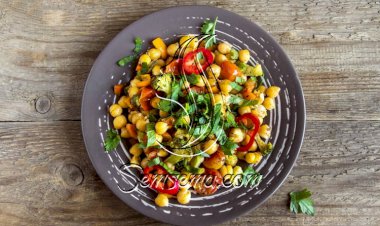 طريقة عمل سلطة الحمص بالليمون والفلفل الحار