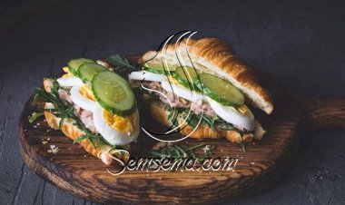 طريقة عمل ساندويتش كرواسون البيض بالتونة