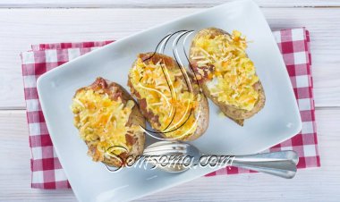 طريقة عمل قوارب بطاطس بالبشاميل