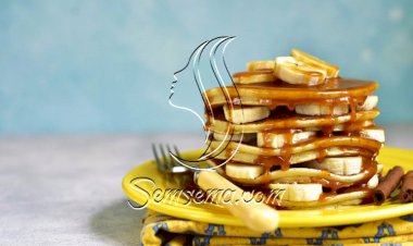 طريقة عمل تورتة بان كيك بالموز وصوص الكراميل