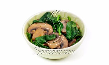 طريقة عمل المشروم بالسبانخ
