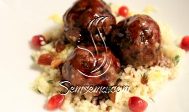 طريقة عمل كرات اللحم بصوص الرمان