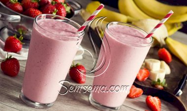 طريقة عمل سموثي الفراولة باللبن
