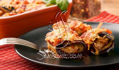 طريقة عمل رولات الباذنجان باللحمة المفرومة