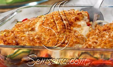 طريقة عمل صينية السمك بالخضروات