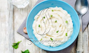 طريقة عمل بيوريه القرنبيط بالثوم المعمر