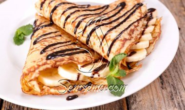 طريقة عمل كريب الموز بالشيكولاتة