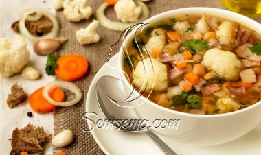 طريقة عمل شوربة القرنبيط بالخضار للدايت