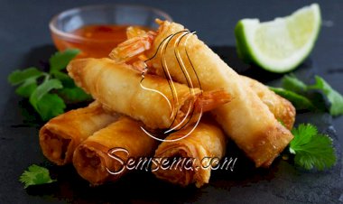 طريقة عمل رولات الجمبري المقرمشة