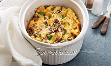 طريقة عمل طاجن السجق بالبطاطس والبيض