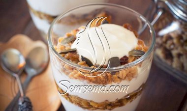 طريقة عمل بارفيه الشوفان بالكريمة